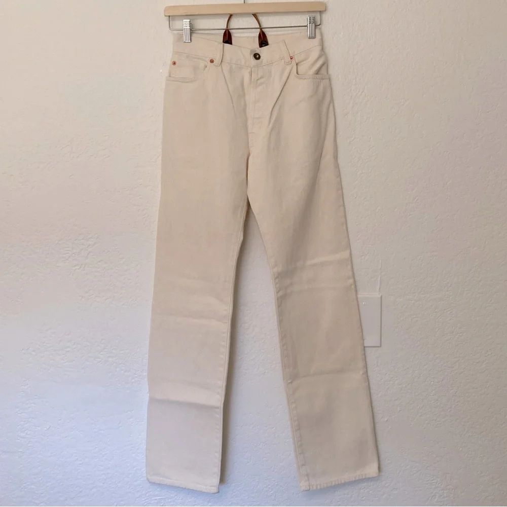 NWT Peppino Peppino Free People Type 18 Slim Ecru Selvege Denim Jeans, Size 25 - Picture 3 of 10